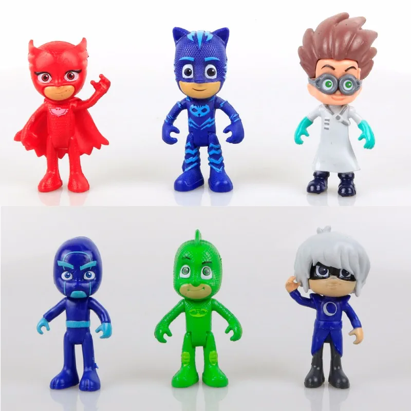 New Arrival 7 5 9 5cm Pj Characters Catboy Owlette Gekko Cloak Masks Action Figure Toys