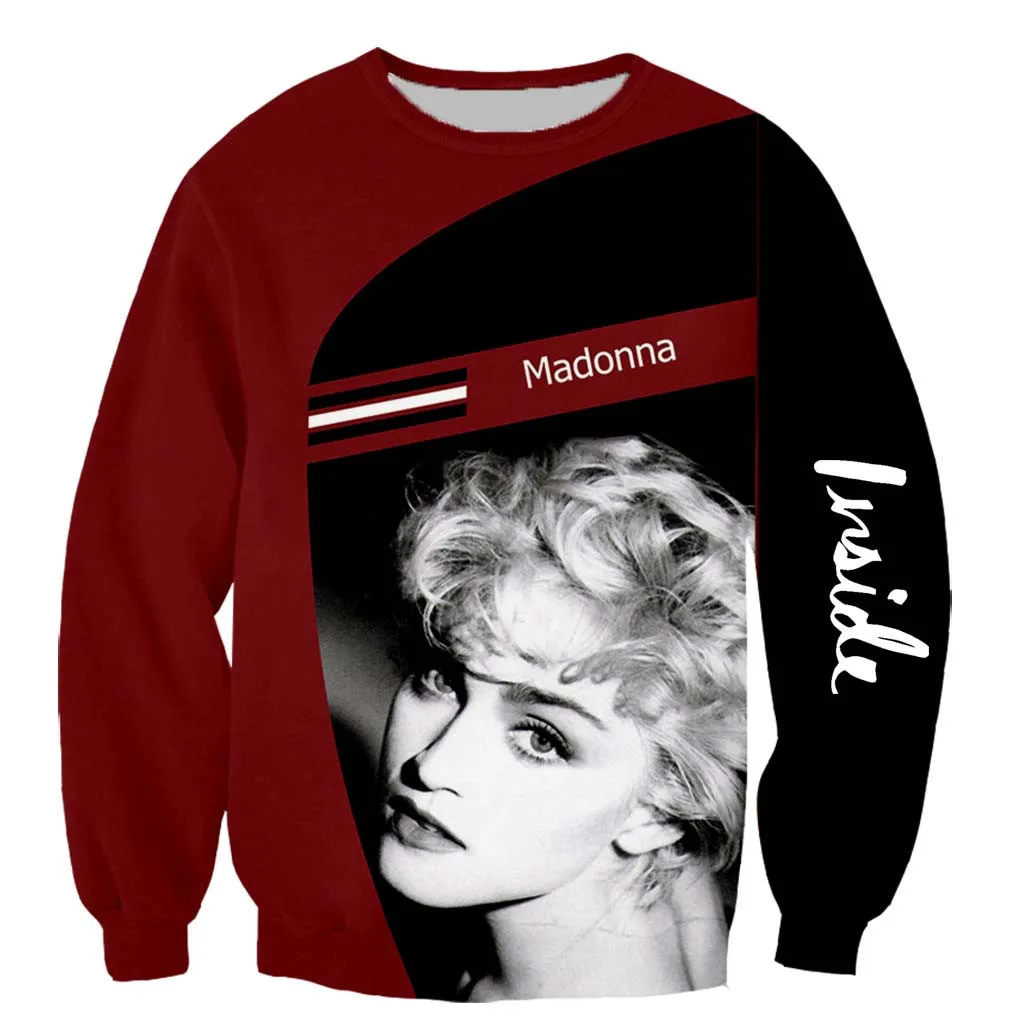 

New arrive popular star madonna hip hop 3D print men women fashion cool t shirt/hoodies/sweatshirts/vest/ tops dropshipping