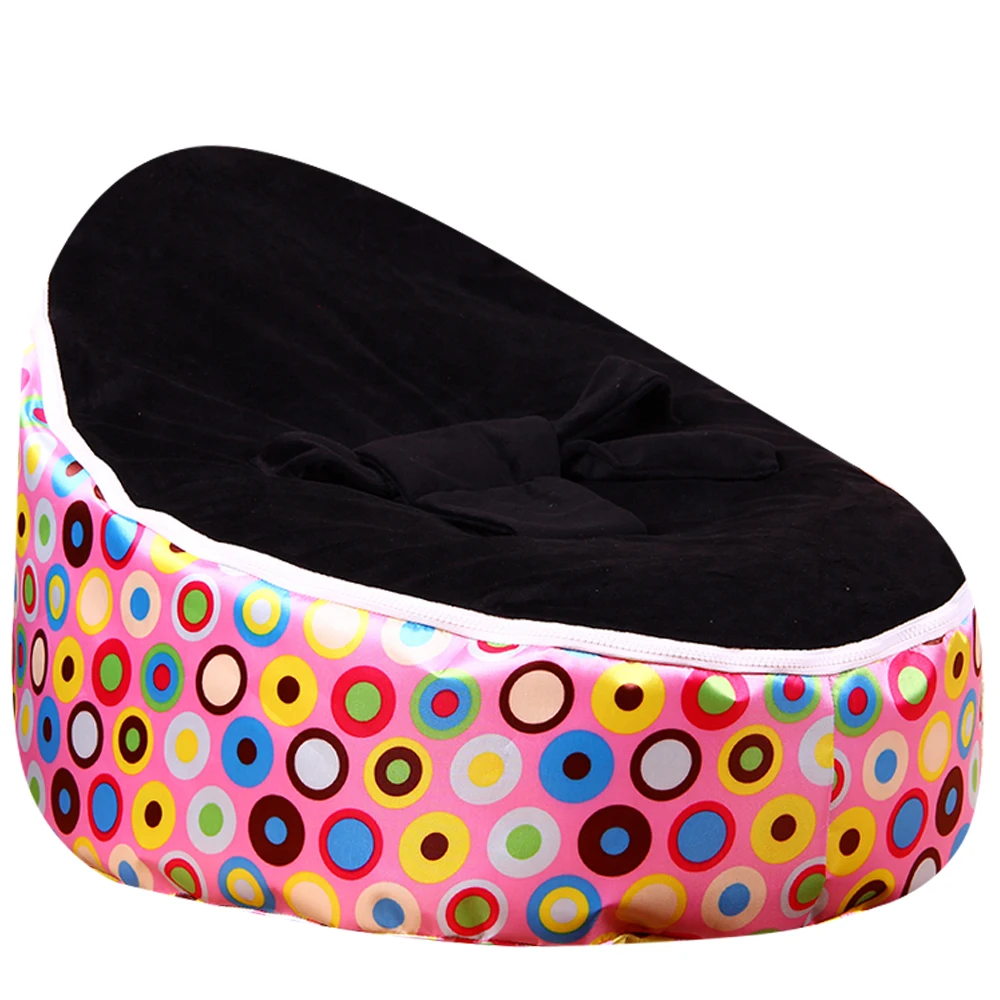 Levmoon средний розовый Circl Beanbags Кресло-мешок Детская кровать для сна портативный складной детский диван без наполнителя