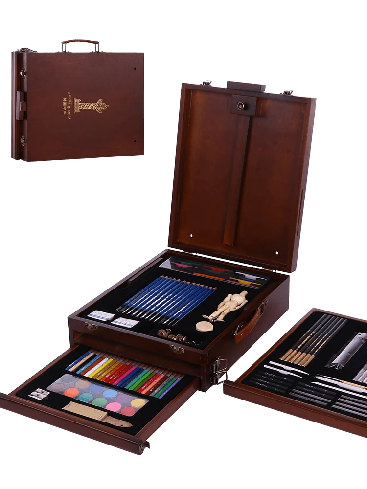 

99pcs art set,Chinese 2B Color Pencil Sketch Set Student Art Tool Children's Brush Set, art markers