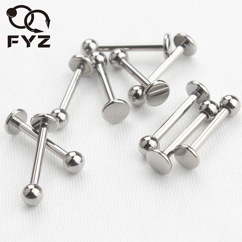 

14g 16g High Polished G23 Titanium Morne External Thread Labret Lip Piercing Ear Cartilage Helix Tragus Body Piercing Jewelry