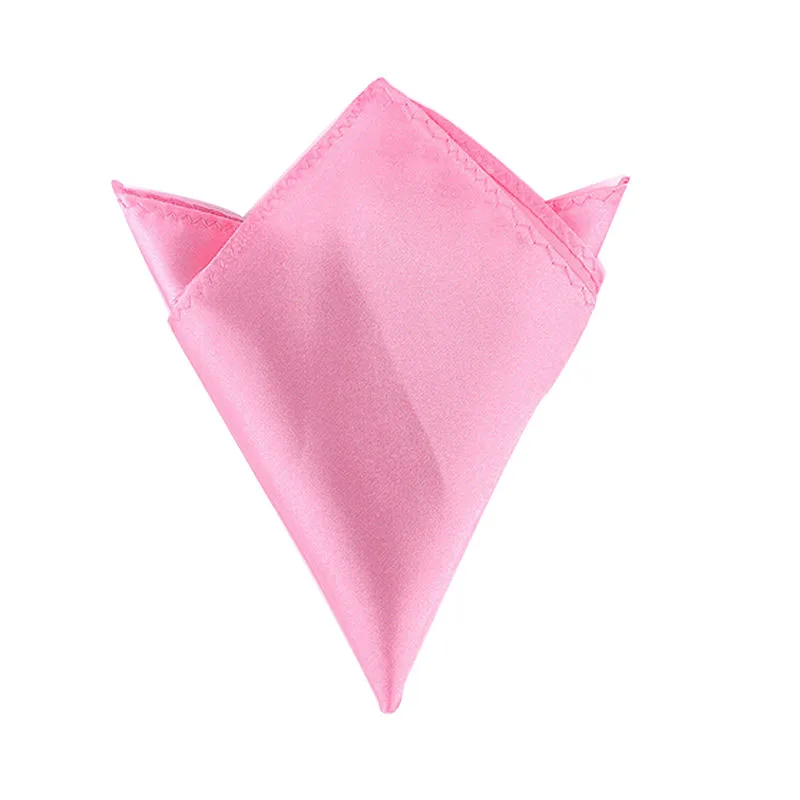 pink Распродажа мужские атласные однотонные простые костюмы Свадебный квадратный Карманный вечерние платок повязка на голову шейный шарф браслет полотенце - Цвет: pink