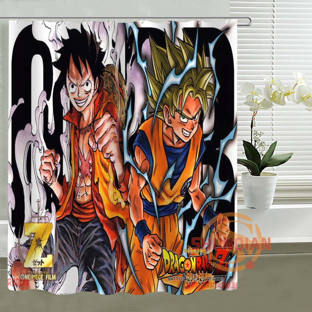 Custom Anime Shower Curtain One Piece Dragon Ball Z Bleach Fairy Tail Naruto Characters Together Idea Animeware Merch Online