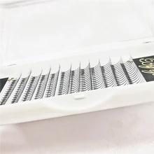 Реальная Россия материал объем 3D накладные ресницы предварительно сделанные вентиляторы Индивидуальные Накладные ресницы