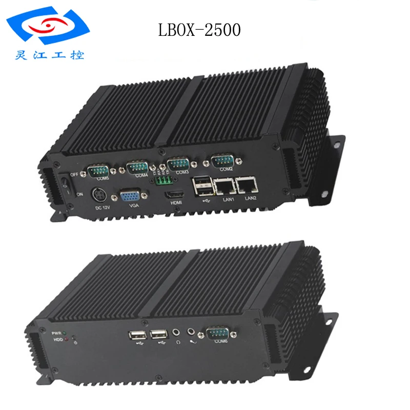 Мини ПК с 64 г SSD 4 оперативная память 2 * mini pcie и 1 * LVDS высокая эффективность fanless industrail встроенный компьютер