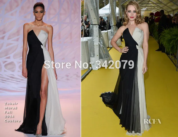 zuhair murad black and white dress