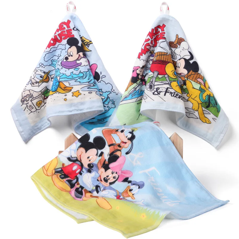 Хлопковое газовое детское полотенце Disney Mickey и partner мягкое быстросохнущее с
