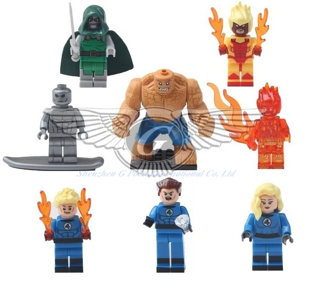 Activities ! Fantastic 4 Flame Super Hero Sy167 Minifigures 8piece/lot Action Figure Building Block Compatible With Lego Model Building Kits - AliExpress