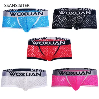 

5Pcs/lot Men Underwear Boxer Breathable Mesh Men's Boxer Homme Male Underpants Sexy Panties Cotton Men Boxer Shorts Men Sexy