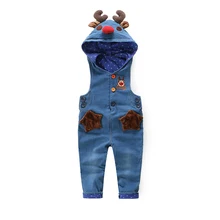 Новинка! Весенне-осенний Детский комбинезон с рисунком оленя для маленьких мальчиков, Детские хлопковые комбинезоны для маленьких мальчиков