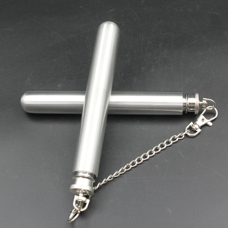 

GIEMZA Cup Tube Portable 1.5OZ 45 Ml Small Jug Nunchucks Stainless Steel Cup Outdoor Cigarette Case Pill Box Tool