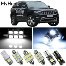 Для автомобиля Jeep Compass Patriot Grand Cherokee Wrangler Автомобильный светодиодный внутренний колбы для лампы на замену Купол Карта Лампа яркий белый 8 шт