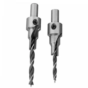 

3 Steps Countersink Drill Bits Set Reamer Screw Hinge Hole Saw Chamfer Kit