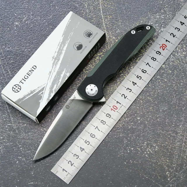 

TIGEND CF1010 Flip folding knife D2 blade G10 + steel handle camping hunting outdoor survival pocket Kitchen knives tools