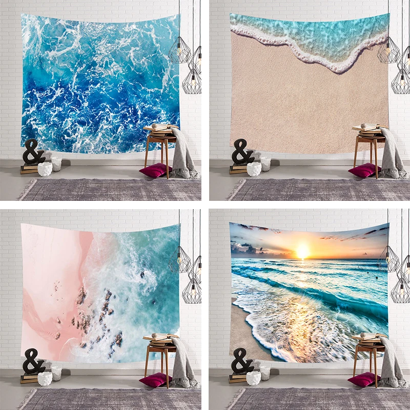 

Nordic Seaside tapestry beach decoration wall hanging picnic mat