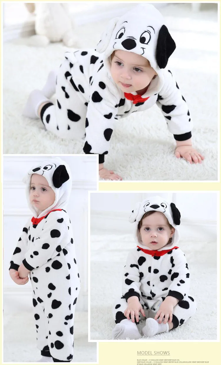 Baby Cartoon Rompers Newborn Hooded Toddler Clothing Boys Girls Minions Animal Jumpsuit Playsuit Costume Flannel Baby Rompers