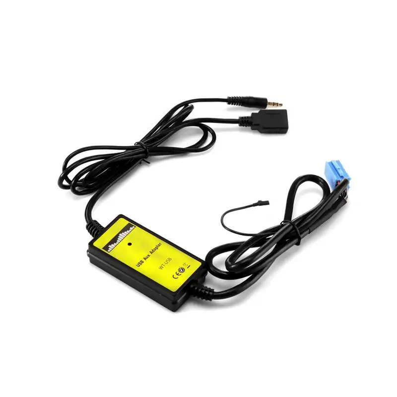 Автомобильный MP3 USB AUX адаптер подходит для Audi ISO 8Pin 3 5 мм Интерфейс Changer с