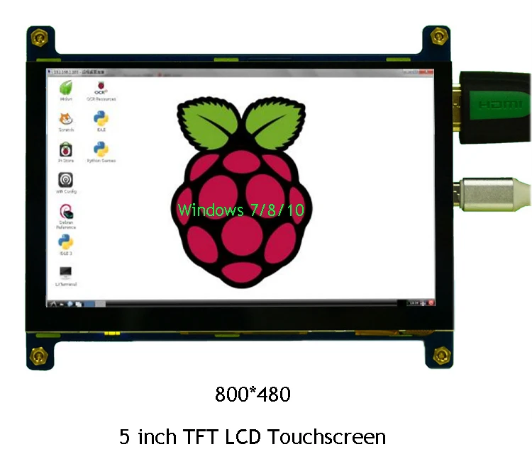 HF 800*480 HD HDMI 5 дюймовый USB сенсорный экран дисплей TFT ЖК панель модуль для Banana Pi Raspberry