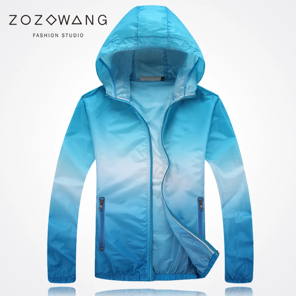 Zozwang Unisex Fashion Slim Coat UV Coat rainbow Sunscreen Clothing Plus Size Long Sleeved Casual Jacket Women Basic Coats