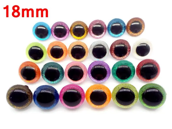 Ojos de animales de peluche de 18mm, Ojos de plástico de seguridad