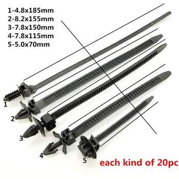 

Tie Wire Bands Harness Fastener Zip Clip Black 100pcs/Set High quality