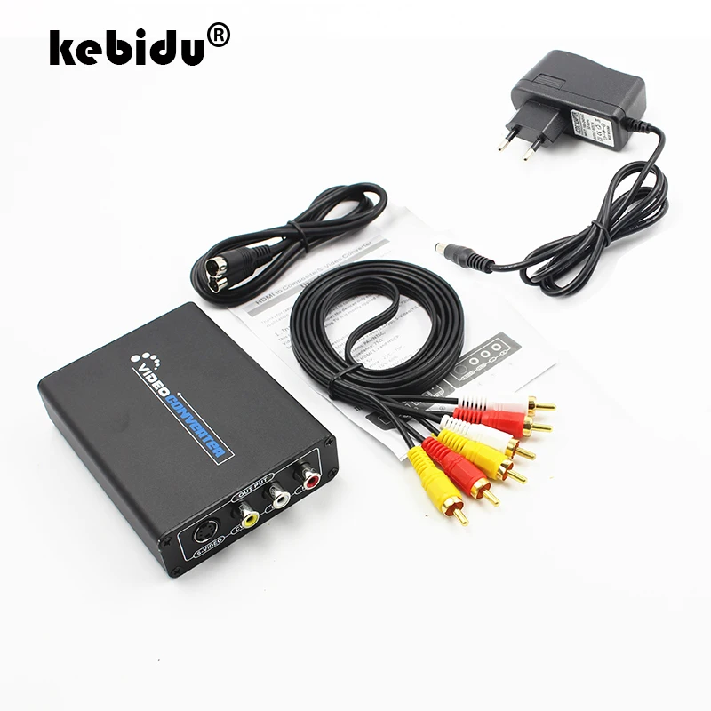 Kebidu HDMI в AV и S видео адаптер конвертер 3RCA CVBS композитный Поддержка 720P/1080P|Кабели HDMI|