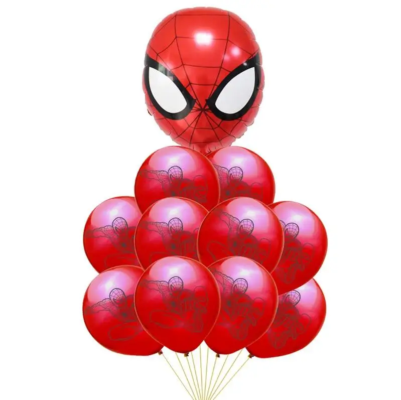 Супер герой фольги баллоны Халк Капитан Америка Железный человек паук человек латексные воздушные шары день рожденья для мальчиков украшения Детские игрушки Globos - Цвет: 11pcs