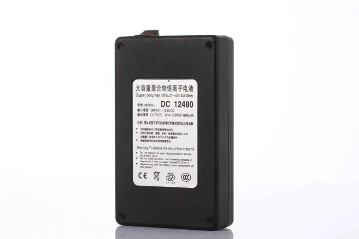 MasterFire DC 12480 12V DC 4800mAh литий-ионный аккумулятор, перезаряжаемый портативный литиевый аккумулятор для камеры видеонаблюдения
