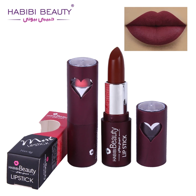 

1PC Professional Matte Lip Stick Beauty Long Lasting 12 Color Waterproof Pigmented Brown Sexy Dark Red Matte Lipsticks Lot