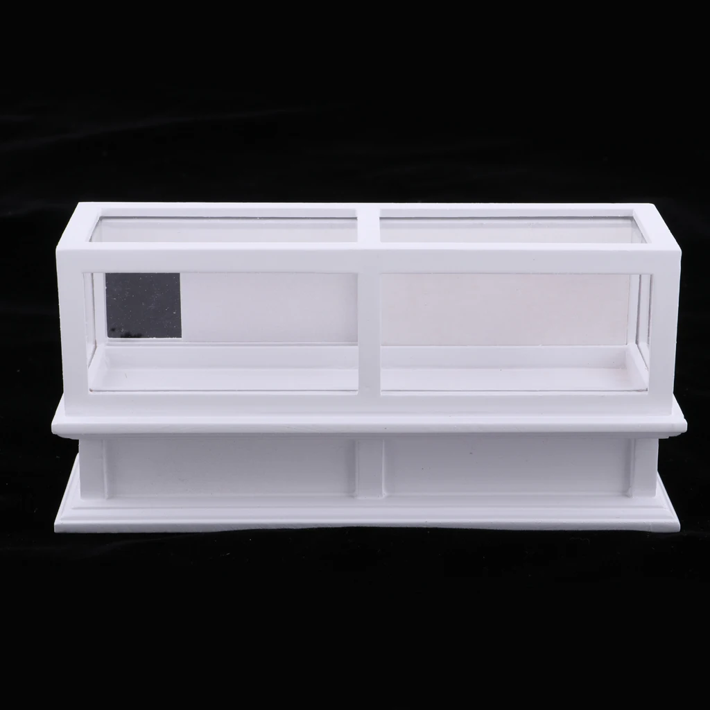Handcrafts 1/12 Dollhouse Miniature Wooden Display Cabinet Showcase Shopwindow Model Shopping Mall Scenes