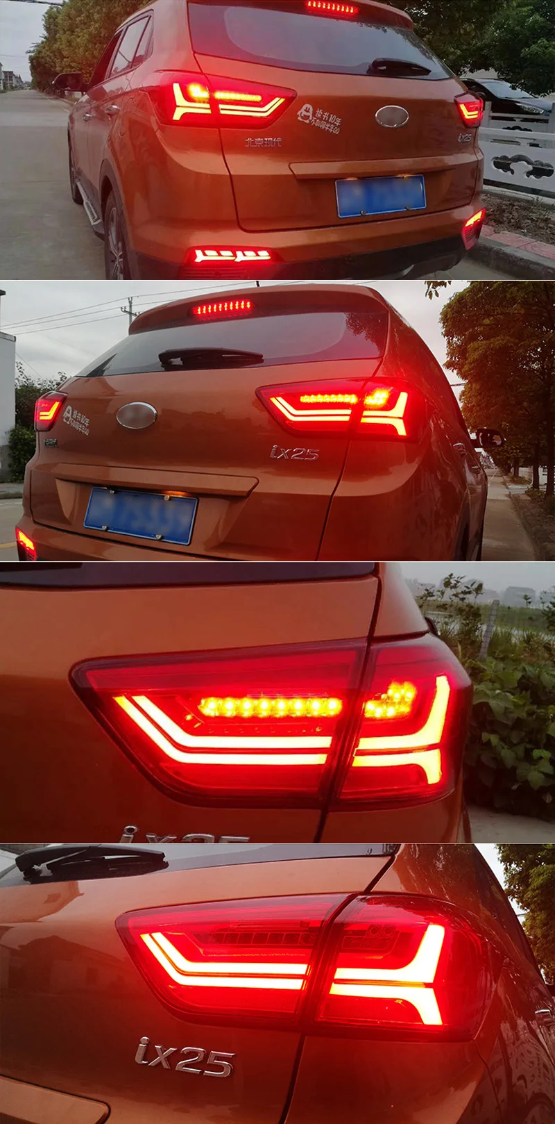 Perfect Car Styli!   ng Tail Lamp For Hyundai Creta 2014-2018 Tail Lights IX25 LED Tail Light Flash Signal DRL Stop Rear Lamp Accessories 2