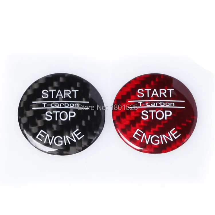 Высокое качество углеродного волокна start Кнопка остановки двигателя наклейка для bmw E70 X5 E71 X6 F25 F56 F01 F02 F06 F12 F13 серии 1 3