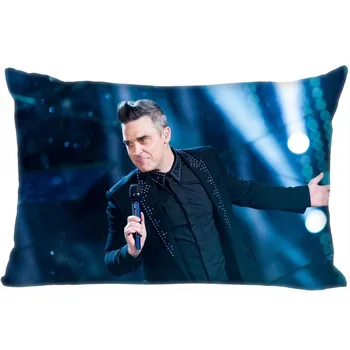 

New Robbie Williams Pillowcase Satin Fabric Bright Smooth Rectangle Zipper Pillow Cases Home Wedding Decorative For Friend Gift