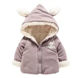 Новое зимнее кашемировое пальто для маленьких девочек теплая хлопковая куртка с капюшоном и длинными рукавами для маленьких мальчиков