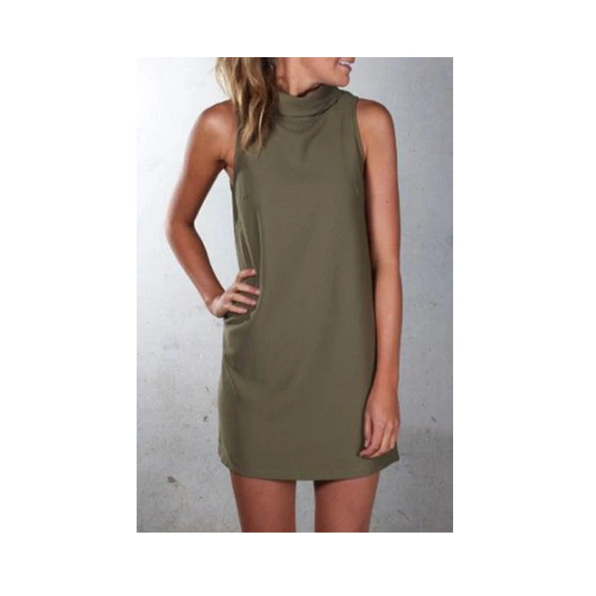 womens olive green dress