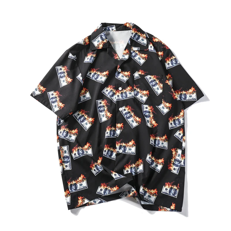 19 燃焼ドルフル印刷ヒップホップシャツストリート夏半袖男性のシャツストリート服黒人男性シャツ Casual Shirts Aliexpress 19 燃焼ドルフル印刷ヒップホップシャツストリート夏半袖男性のシャツストリート服黒人男性シャツ Casual Shirts Aliexpress