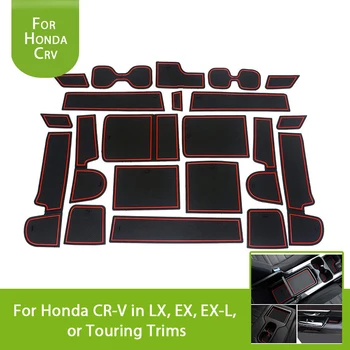 

Door Slot Groove Mat Cup Coaster Anti Slip Mat Silica Gel for Honda CRV 2017 2018 2019 Red Blue White Car Interior Accessories