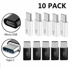 10 упаковок USB-C type C штекер к Micro USB Женский адаптер переходник USB 3,1 10x оптом
