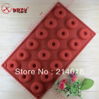 

Silicone Donut Shape Round Cake Chocolate Candy Jelly fondant Muffin Cupcake 18 Holes Doughnuts Molds Tool Baking Pan DIY