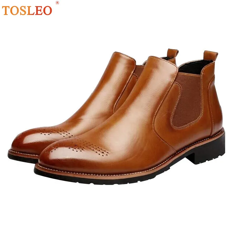 

Fashion Men Boots Plush Warm Winter Shoes Men Black Brown Chelsea Boots Men
