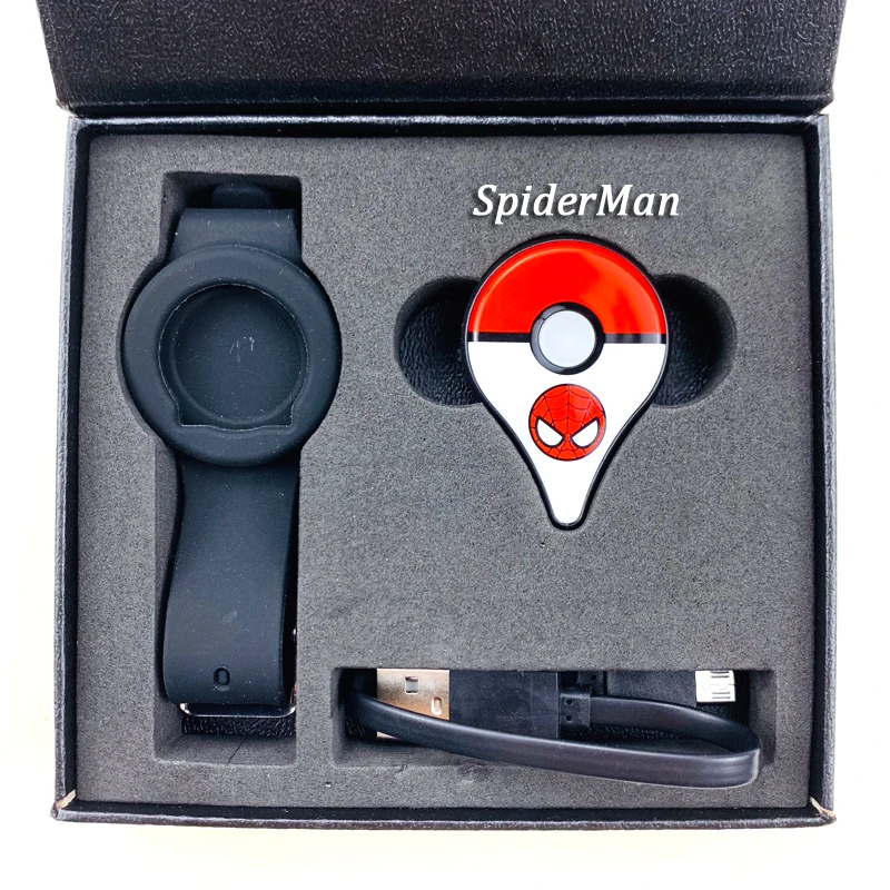 SPIDERMAN Перезаряжаемый Bluetooth браслет с автоматической ловлей для Pokemon Go Plus с батареей внутри+ USB кабель аксессуары - Цвет: SPIDERMAN