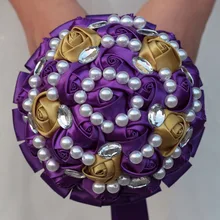 15 см размер невесты Свадебный букет из искусственных цветов Жемчуг со стразами в различных стилях и цветах для украшения невесты Вечерние