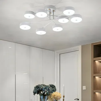 

Postmodern Bedroom LED Chandeliers Living Room Dining Room Led Hanglamp Home Loft Hanging Light Fixtures Home Deco