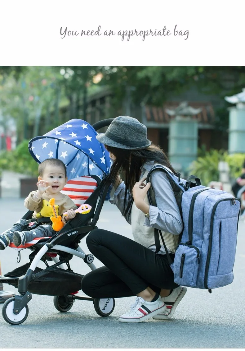 Большая емкость сумка для коляски soild хранения мать рюкзак для беременных мода детская коляска сумка-Органайзер прочные мешки