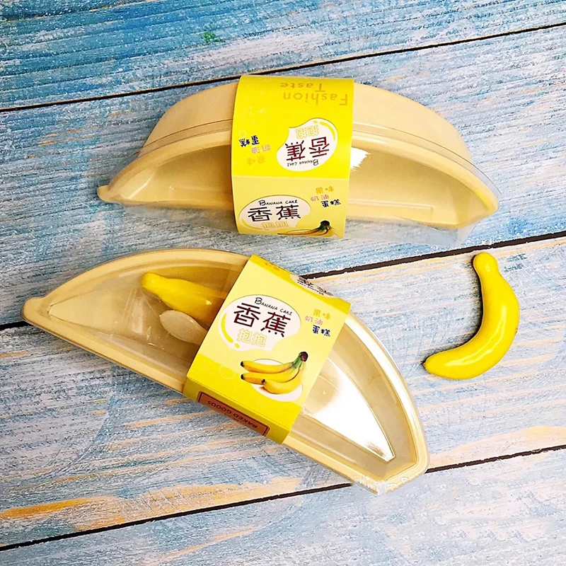 Happy Monkey, 20 шт./лот, коробка для слизи, новинка, пластиковый контейнер для слизи банана, прозрачная коробка для хранения, для пушистой Прозрачной хрустальной слизи, игрушка