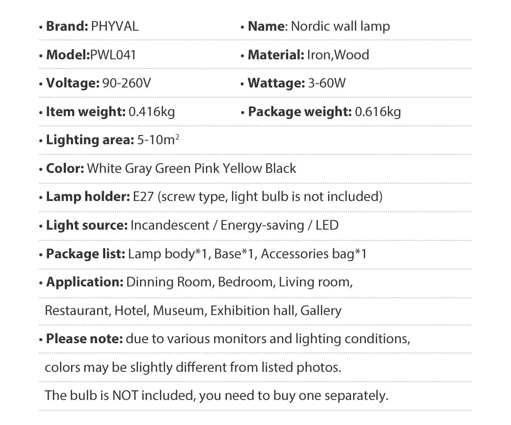 Деревянный настенный светильник s, прикроватный настенный светильник, настенный светильник, современный настенный светильник для спальни, скандинавский макарун, 6 цветов, рулевая головка E27, 85-285 в