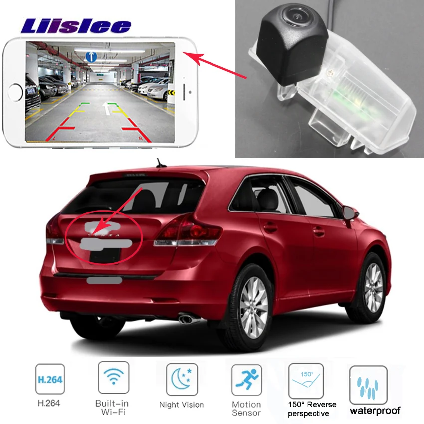 LiisLee Автомобильная Беспроводная hd камера заднего вида для Toyota Venza 2009 ~ 2017 Matrix Corolla