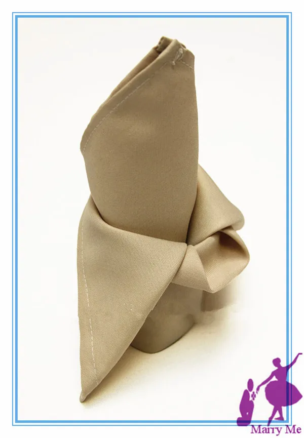100pcs Beige Polyester Plain Napkin 20''x20'' for Wedding Events &Party