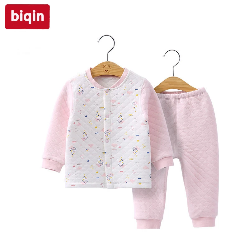 

Biqin 12M-3T baby children kids clothing clothes boy Spring Autumn cotton Long Suit girl Spring Autumn cotton Long Suit