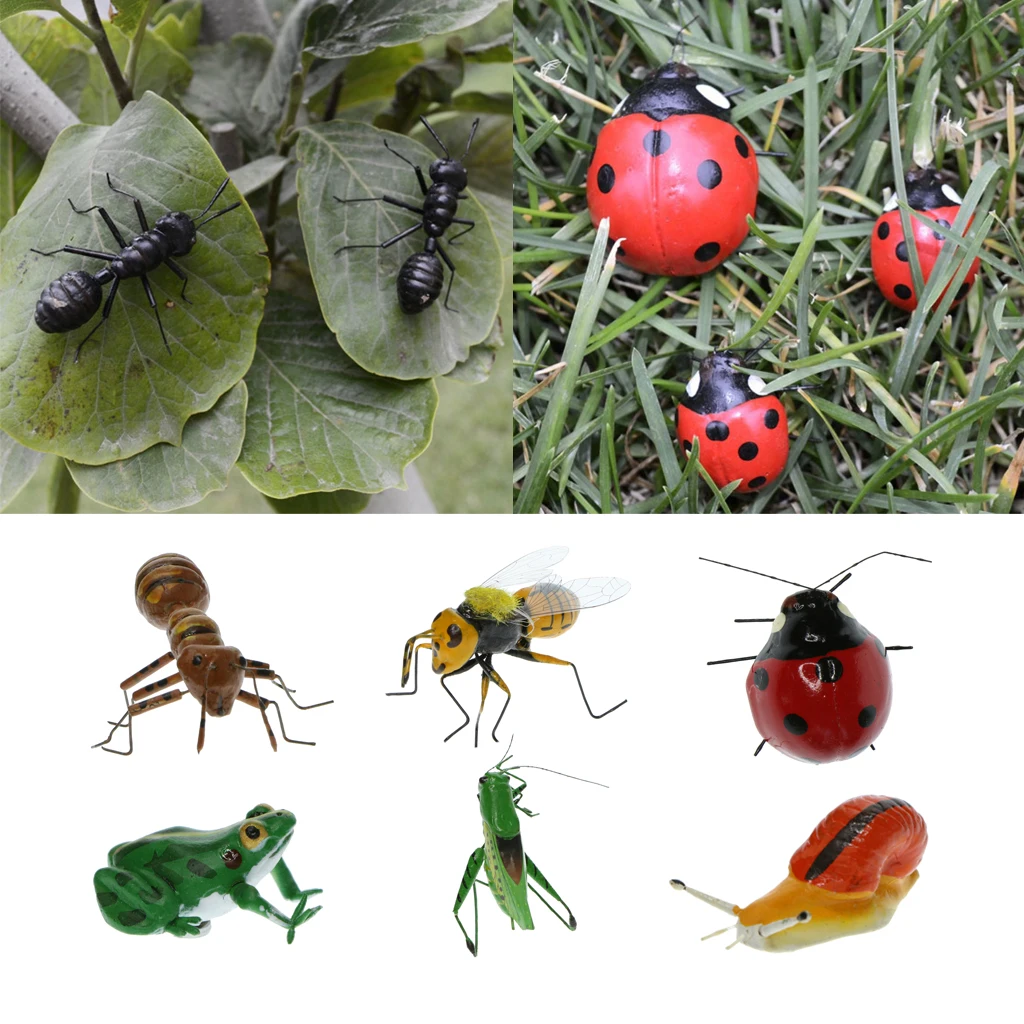 VARIOUS Animal Summer Insect Statue Yard Tree Lawn Ornament Sculpture Decoration Garden Craft Desktop Ornament Garden Decor